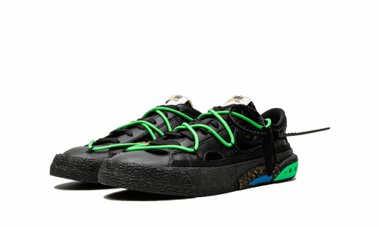Nike Blazer Low Off White Black Electro Green – 2. kép