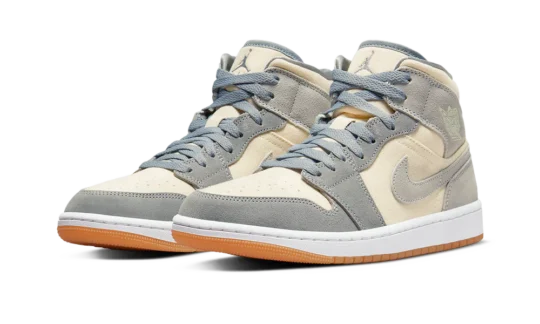 Air Jordan 1 Mid Coconut Milk Particle Grey – 2. kép