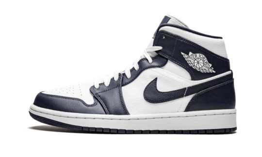 Air Jordan 1 Mid White Metallic Gold Obsidian