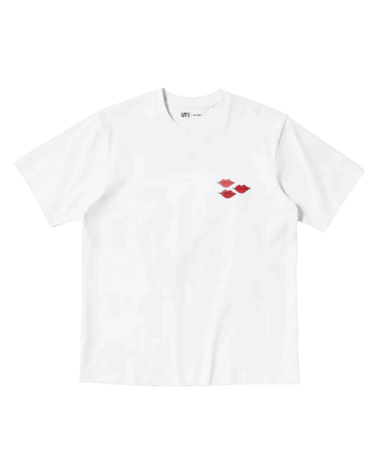 KAWS X UNIQLO WARHOL UT GRAPHIC T-SHIRT WHITE LIPS – 2. kép